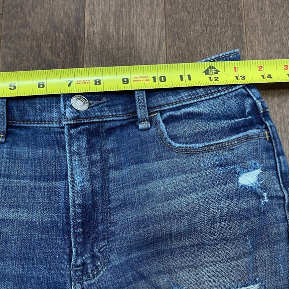 Abercrombie & Fitch High Rise Denim Shorts sz 4 - Picture 8 of 10